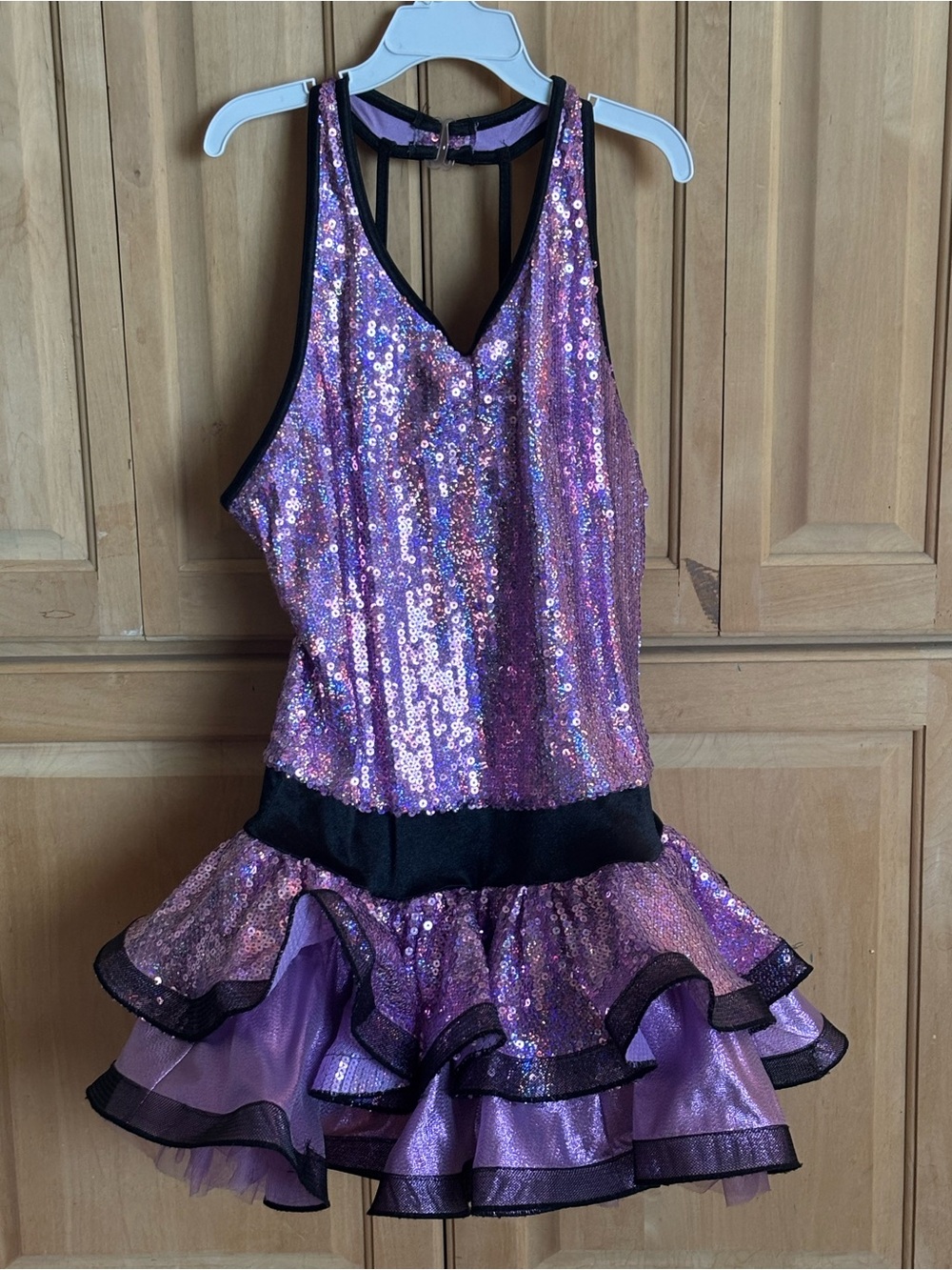 Girls' Sparkle Purple Sequin Dance Costume - Kids